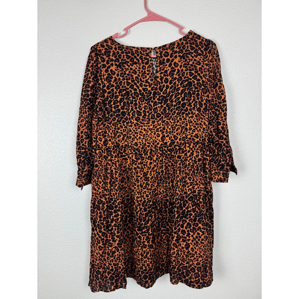 &merci Leopard Print Babydoll Dress Flowy Animal Print Medium - Picture 5 of 5
